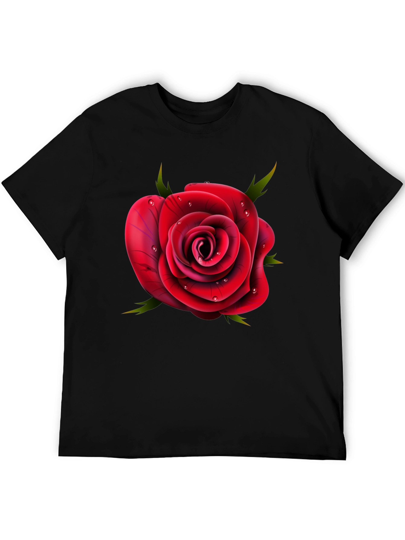 Rose Graphic T-Shirt - Elegant Floral Design