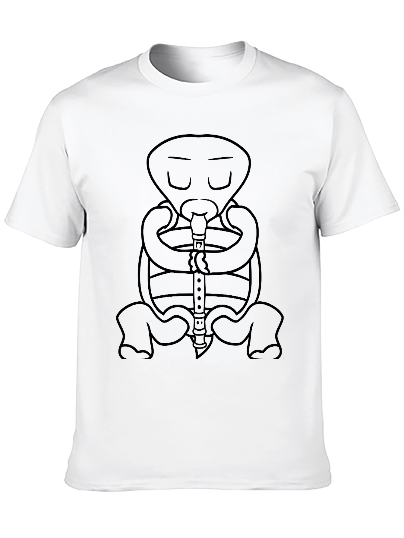 Turtle Flute Player Graphic T-Shirt