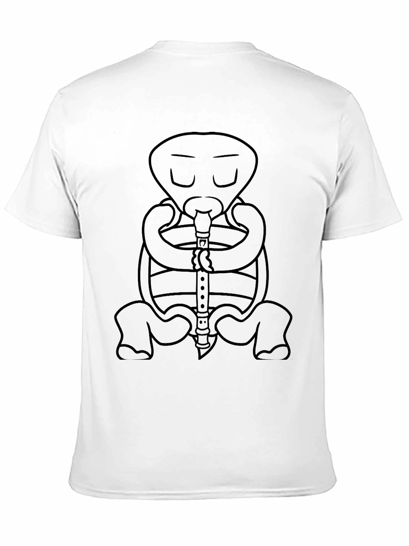 Turtle Flute Player Graphic T-Shirt