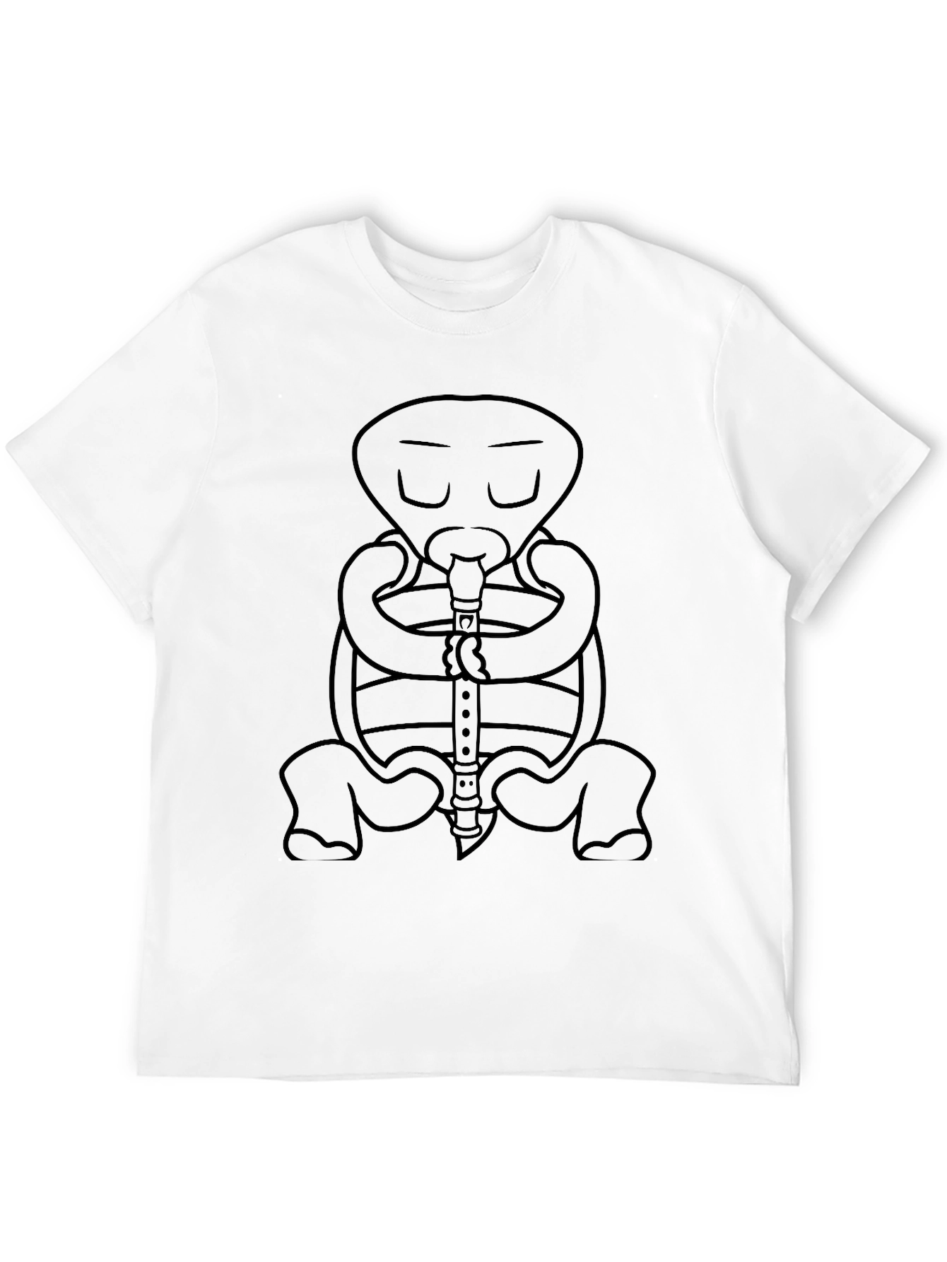 Turtle Flute Player Graphic T-Shirt