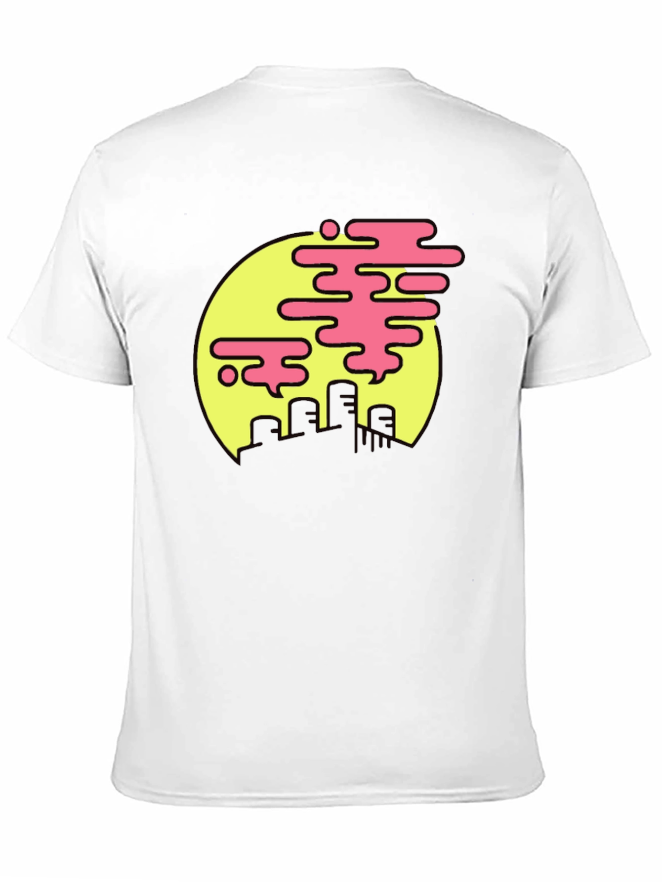 Retro Cityscape Tee - Pink Cloud Design