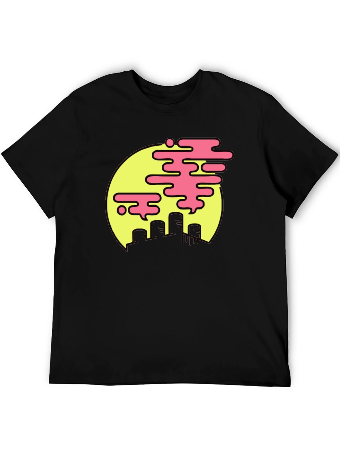 Retro Cityscape Tee - Pink Cloud Design