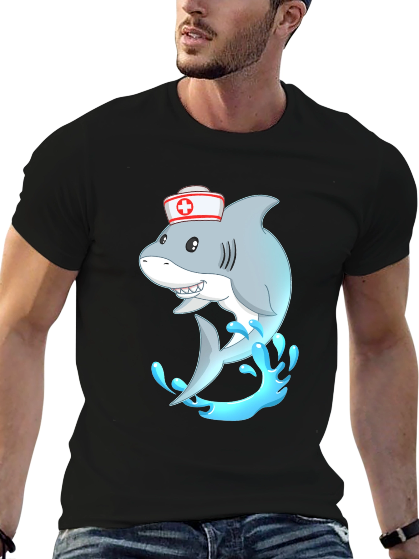Nurse Shark Tee - Cartoon Sea Life Graphic