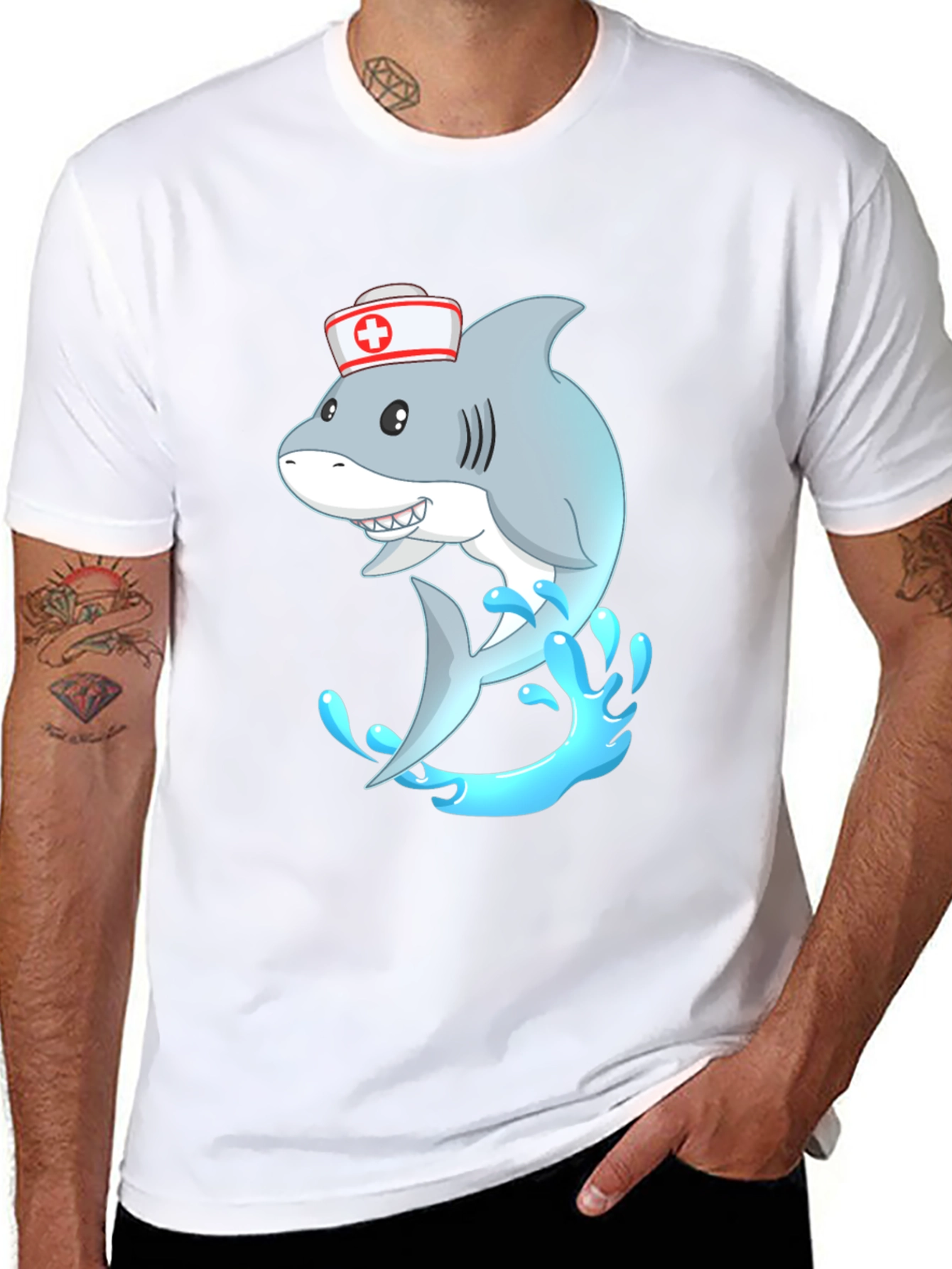 Nurse Shark Tee - Cartoon Sea Life Graphic
