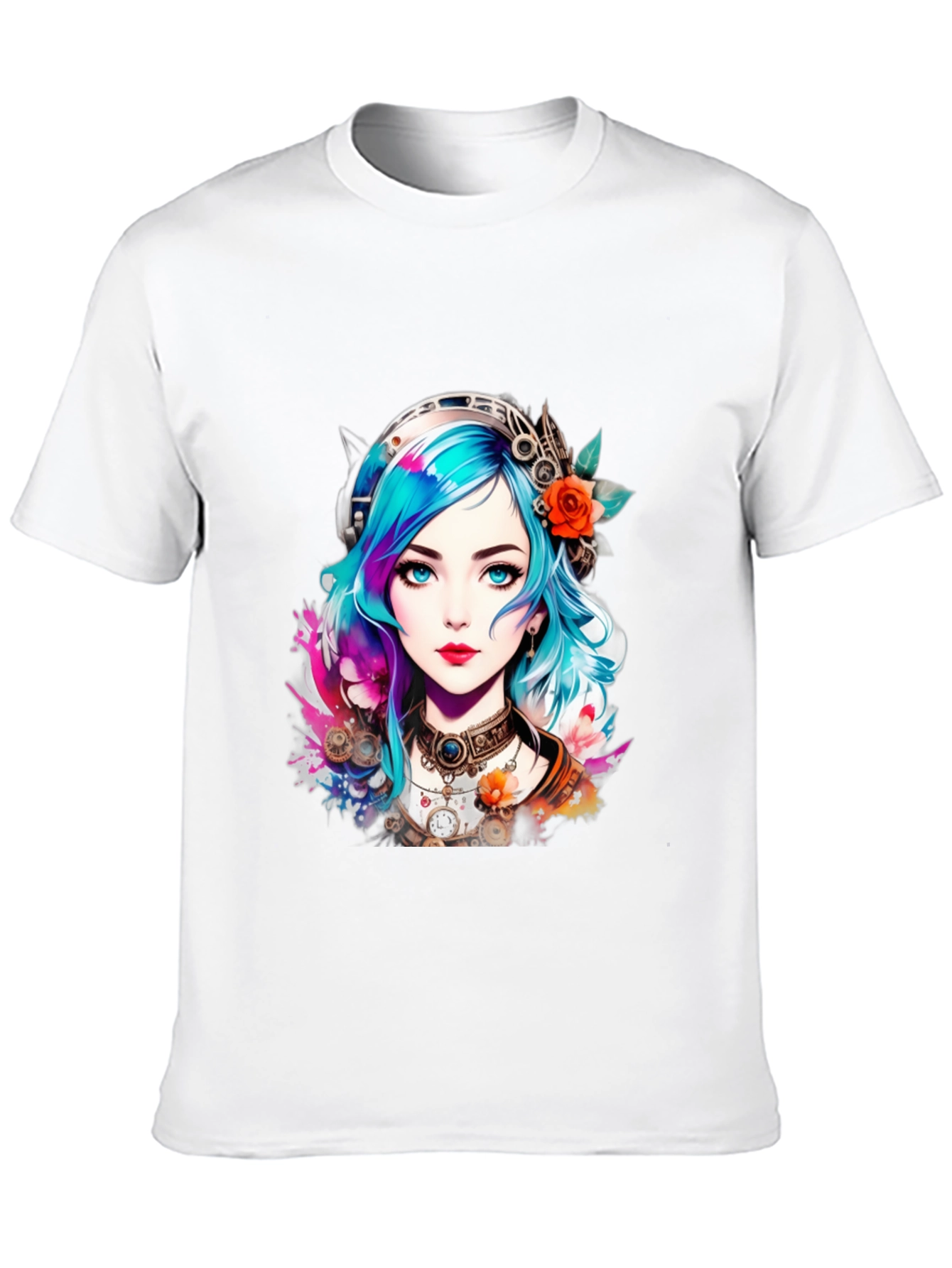 Steampunk Anime Girl Graphic Tee