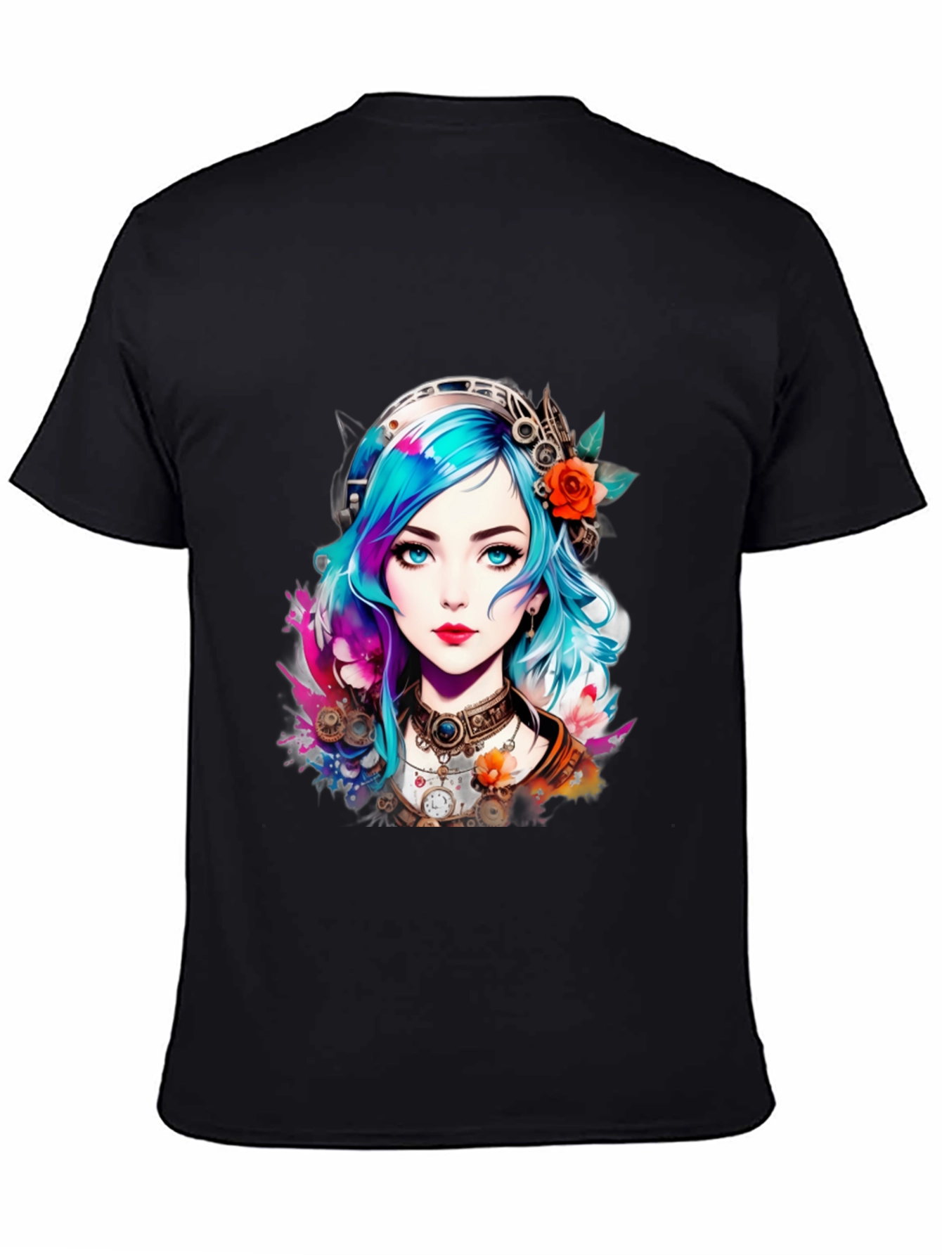 Steampunk Anime Girl Graphic Tee