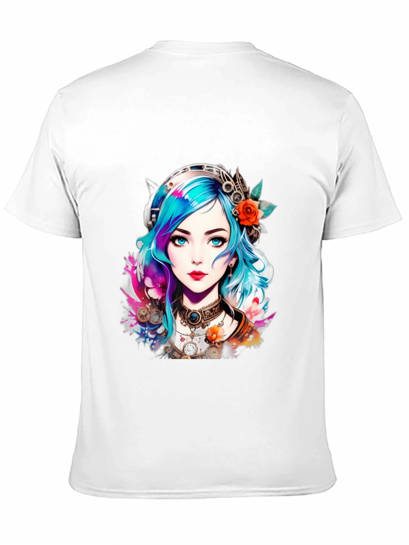 Steampunk Anime Girl Graphic Tee