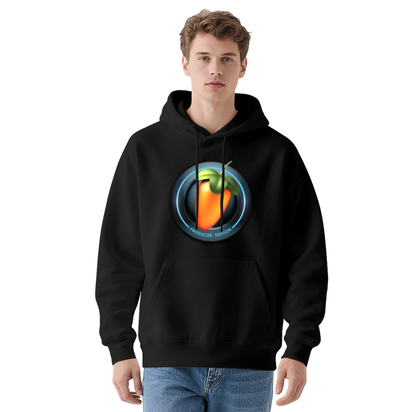 FL Studio Producer Gray Hoodie, Music Lover Soft Comfort Hoodie