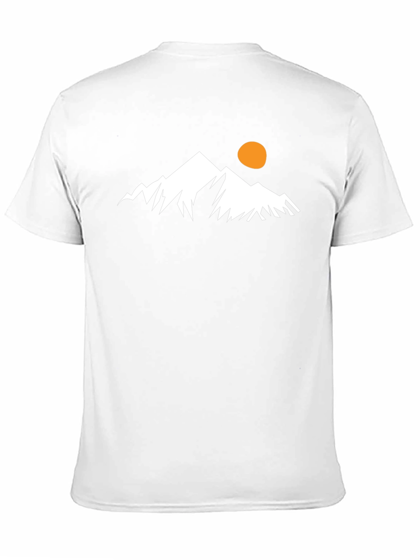 Mountain Peak Graphic Tee - Black Cotton Casual T-Shirt