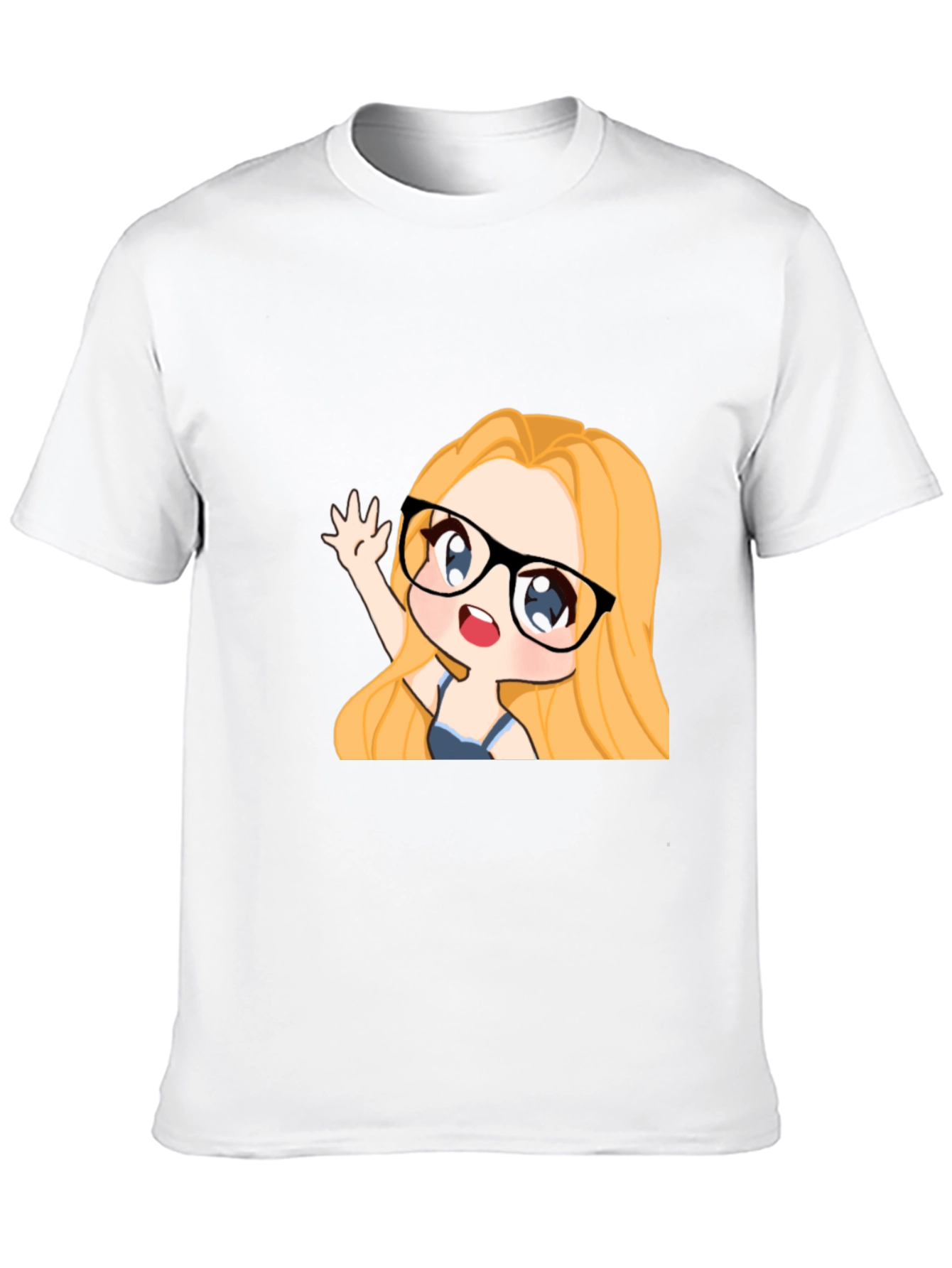 Anime Girl Graphic Tee - Black Cotton Casual T-Shirt