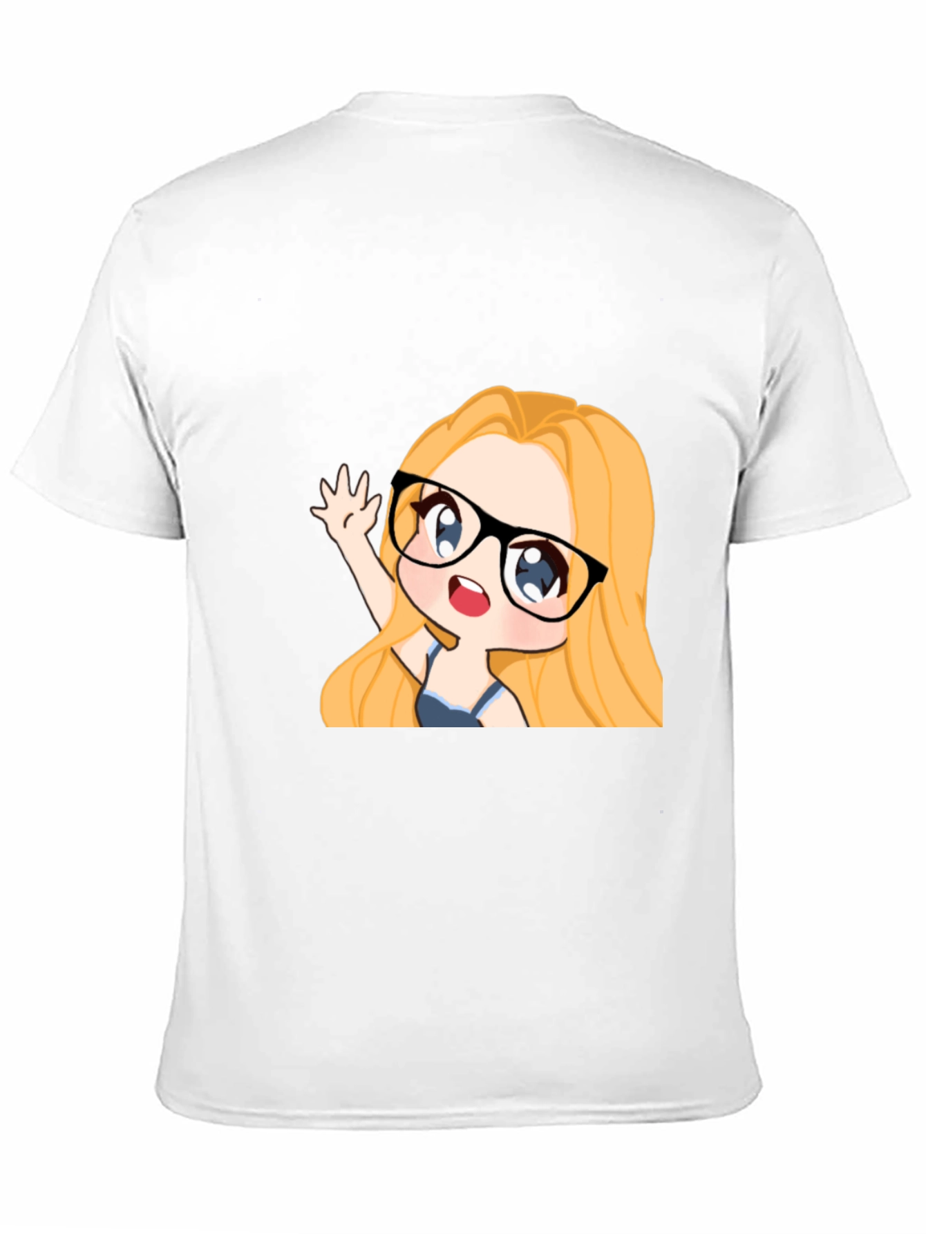 Anime Girl Graphic Tee - Black Cotton Casual T-Shirt