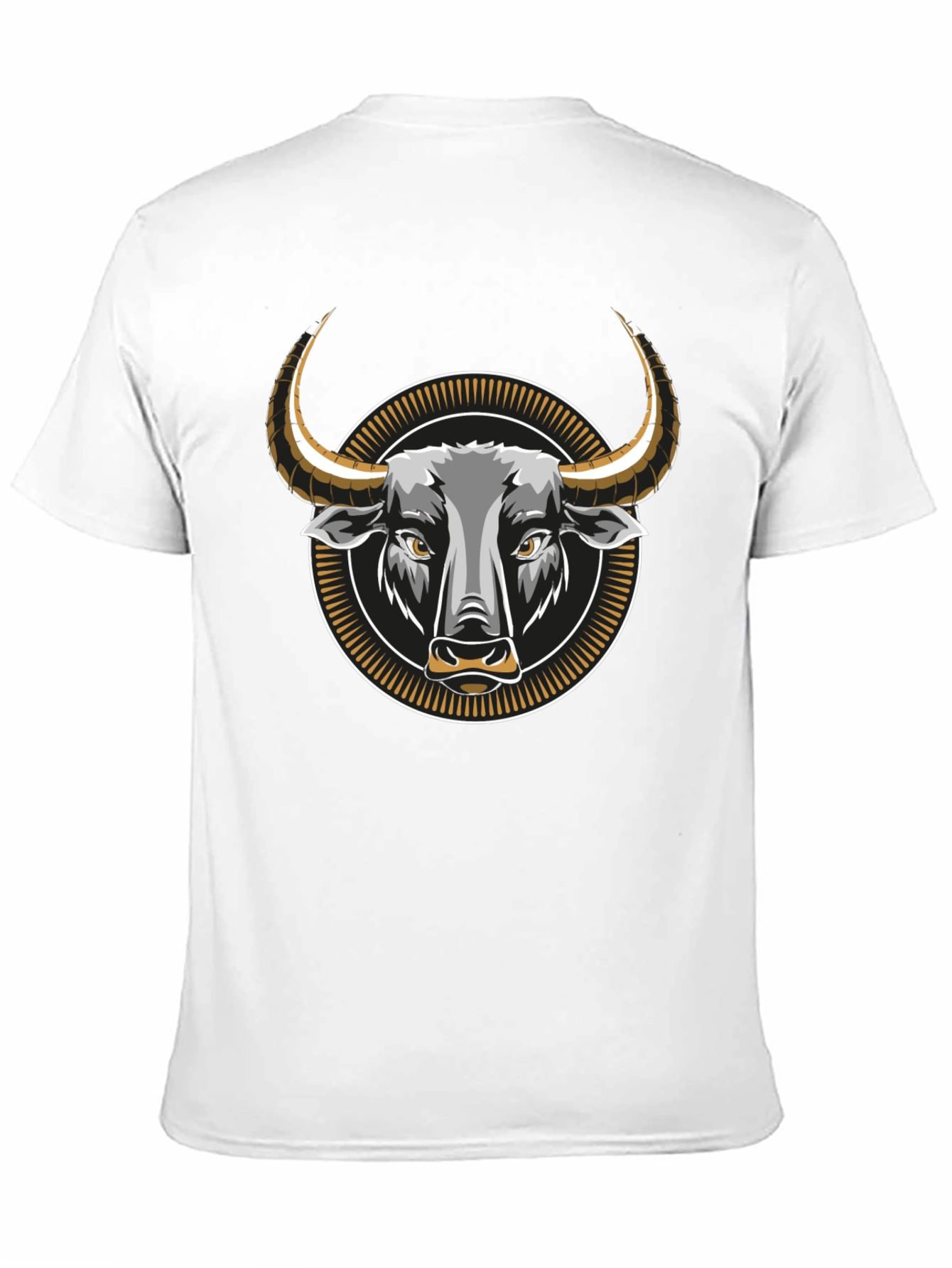 Bull Graphic Tee - Black Cotton Blend T-Shirt