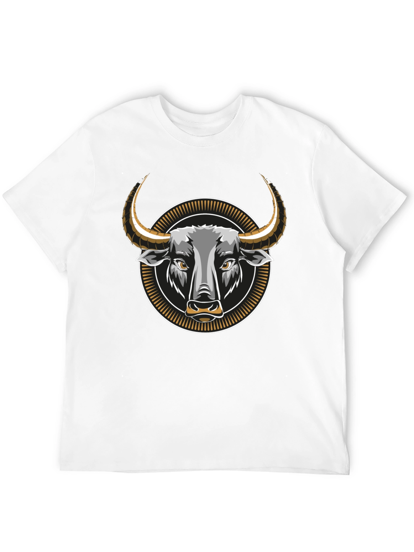 Bull Graphic Tee - Black Cotton Blend T-Shirt