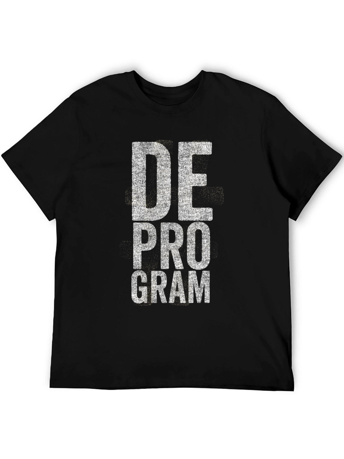 DEPROGRAM Graphic Tee - Black Cotton Blend T-Shirt