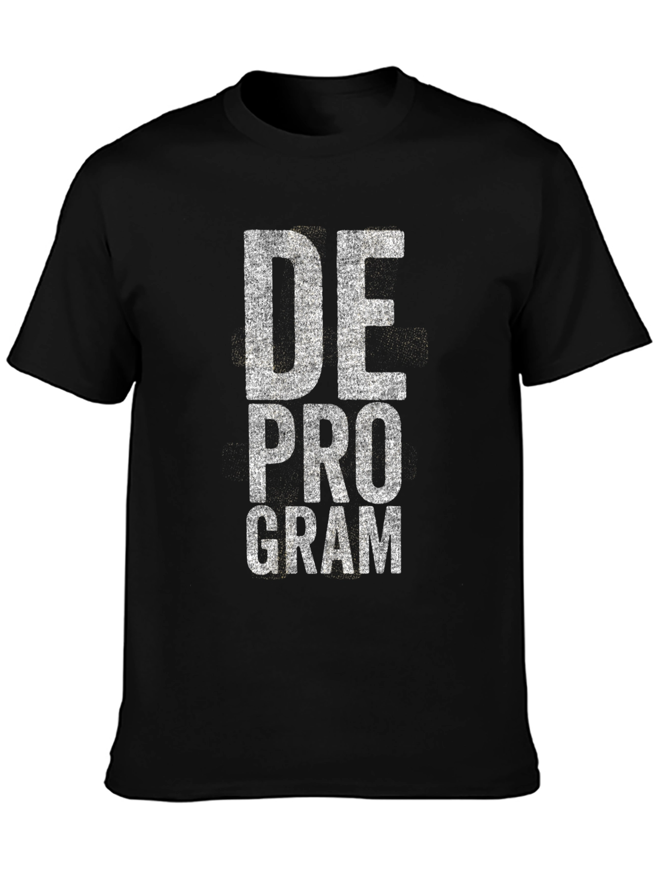 DEPROGRAM Graphic Tee - Black Cotton Blend T-Shirt