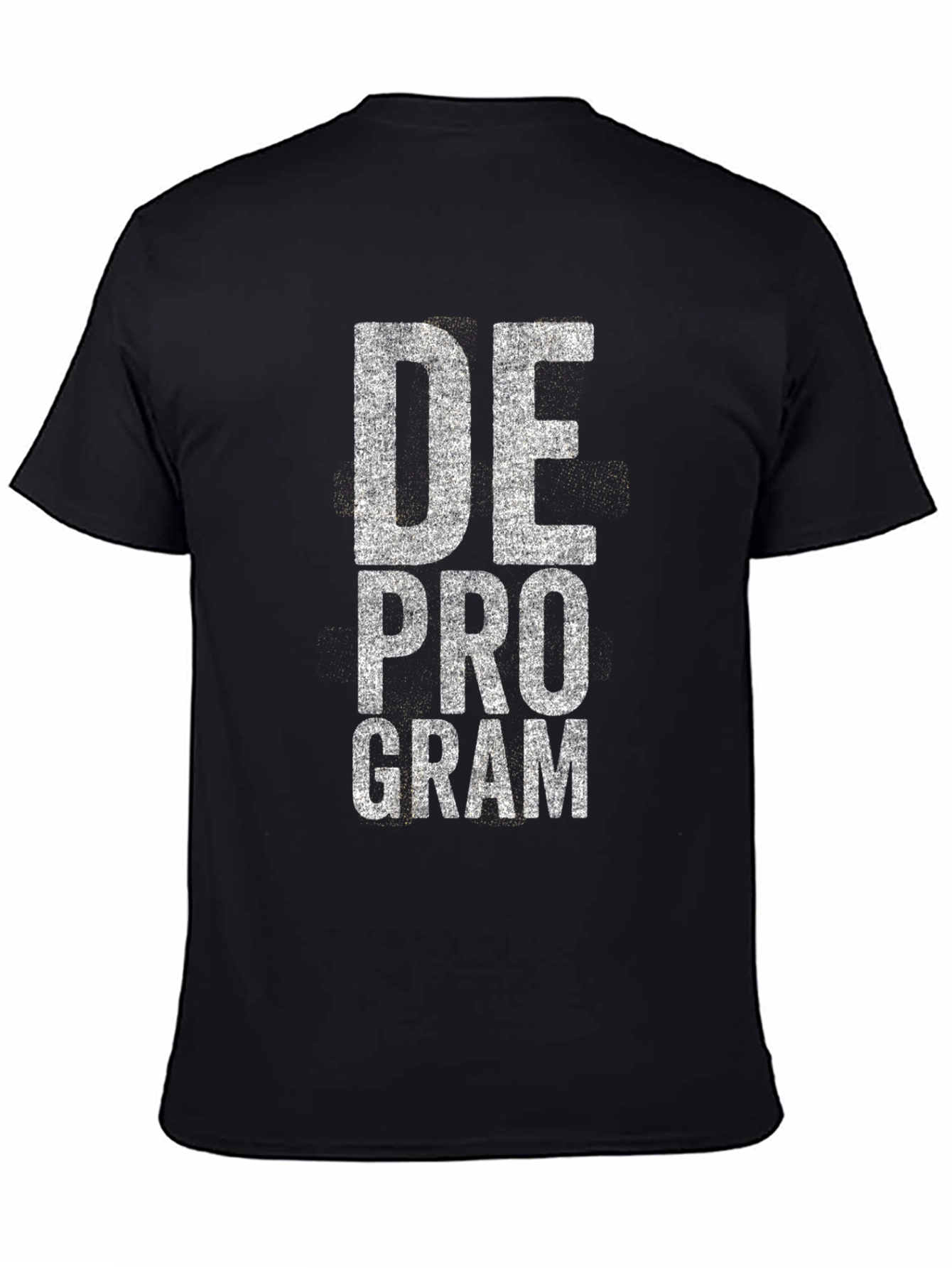 DEPROGRAM Graphic Tee - Black Cotton Blend T-Shirt