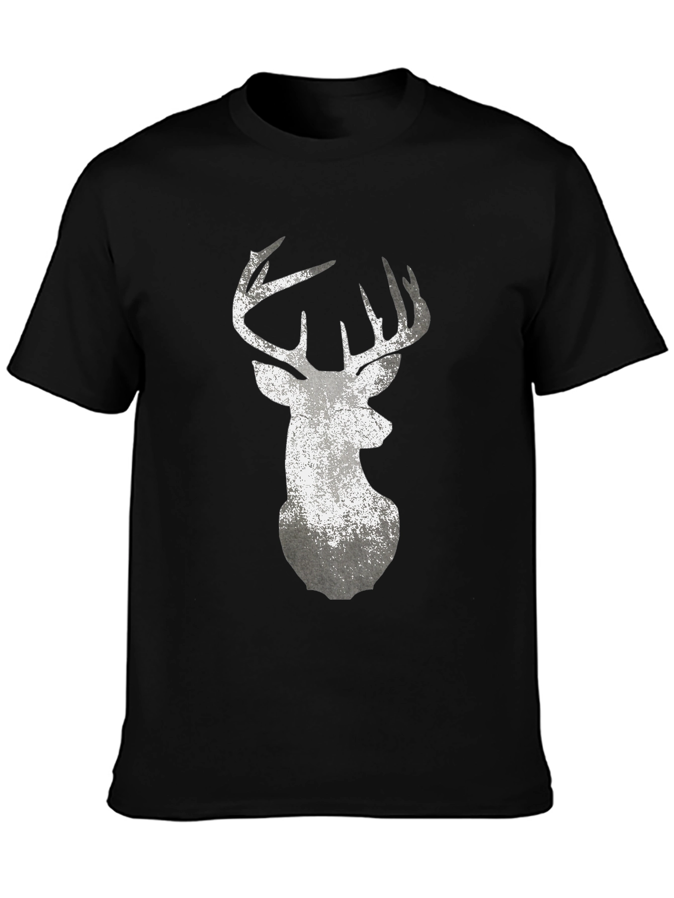 Deer Graphic T-Shirt - Distressed Print