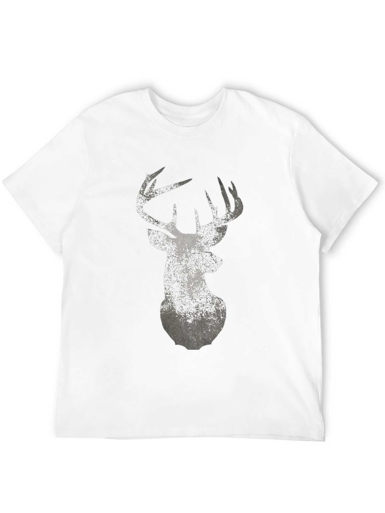 Deer Graphic T-Shirt - Distressed Print