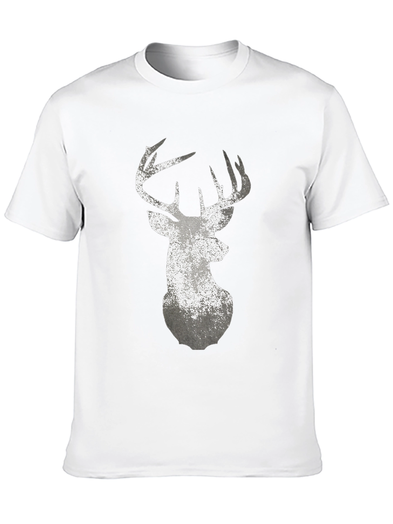Deer Graphic T-Shirt - Distressed Print