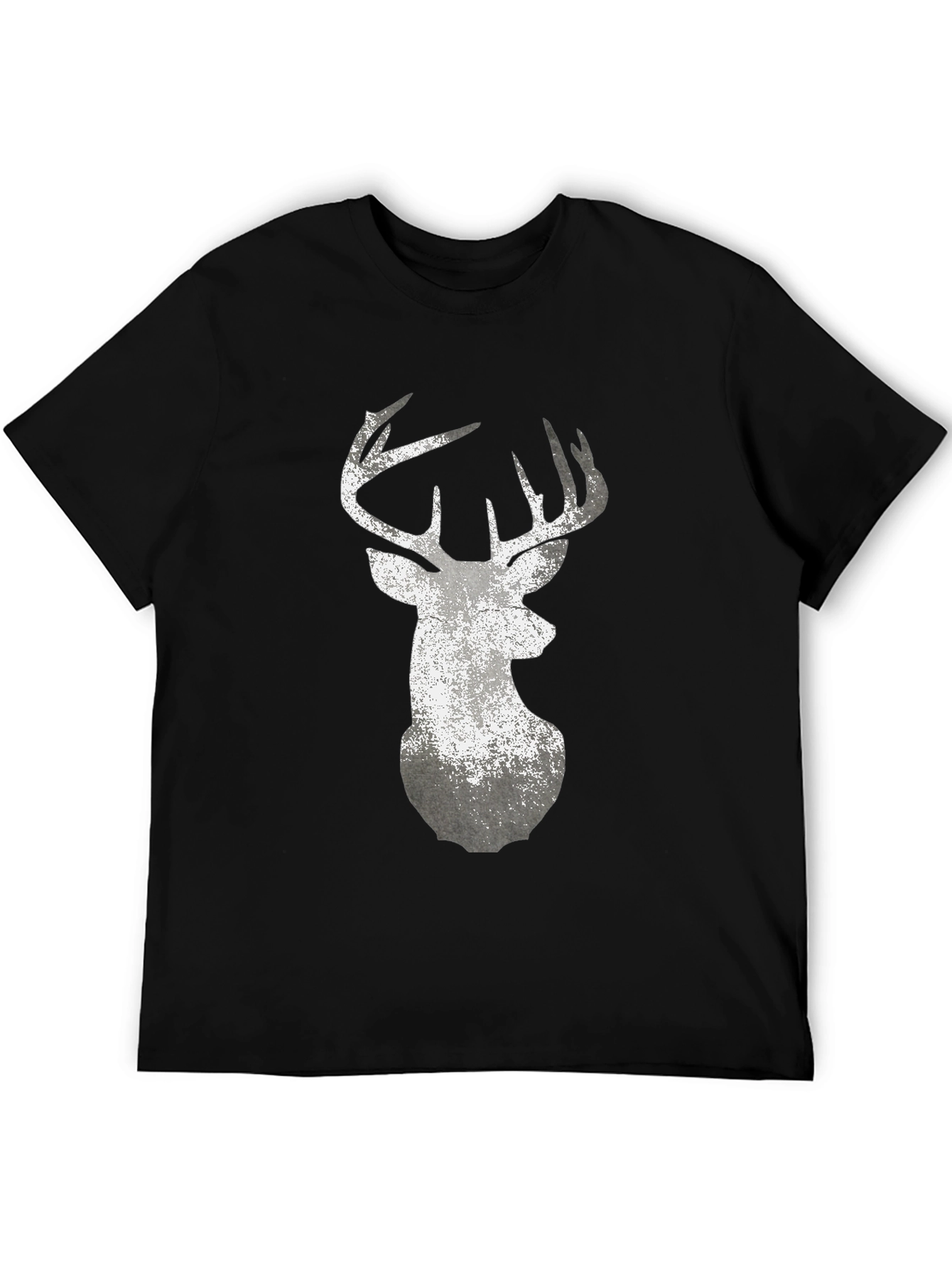Deer Graphic T-Shirt - Distressed Print