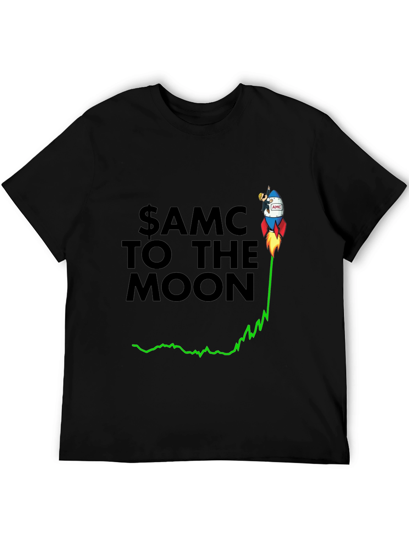 AMC to the Moon Black Graphic Tee