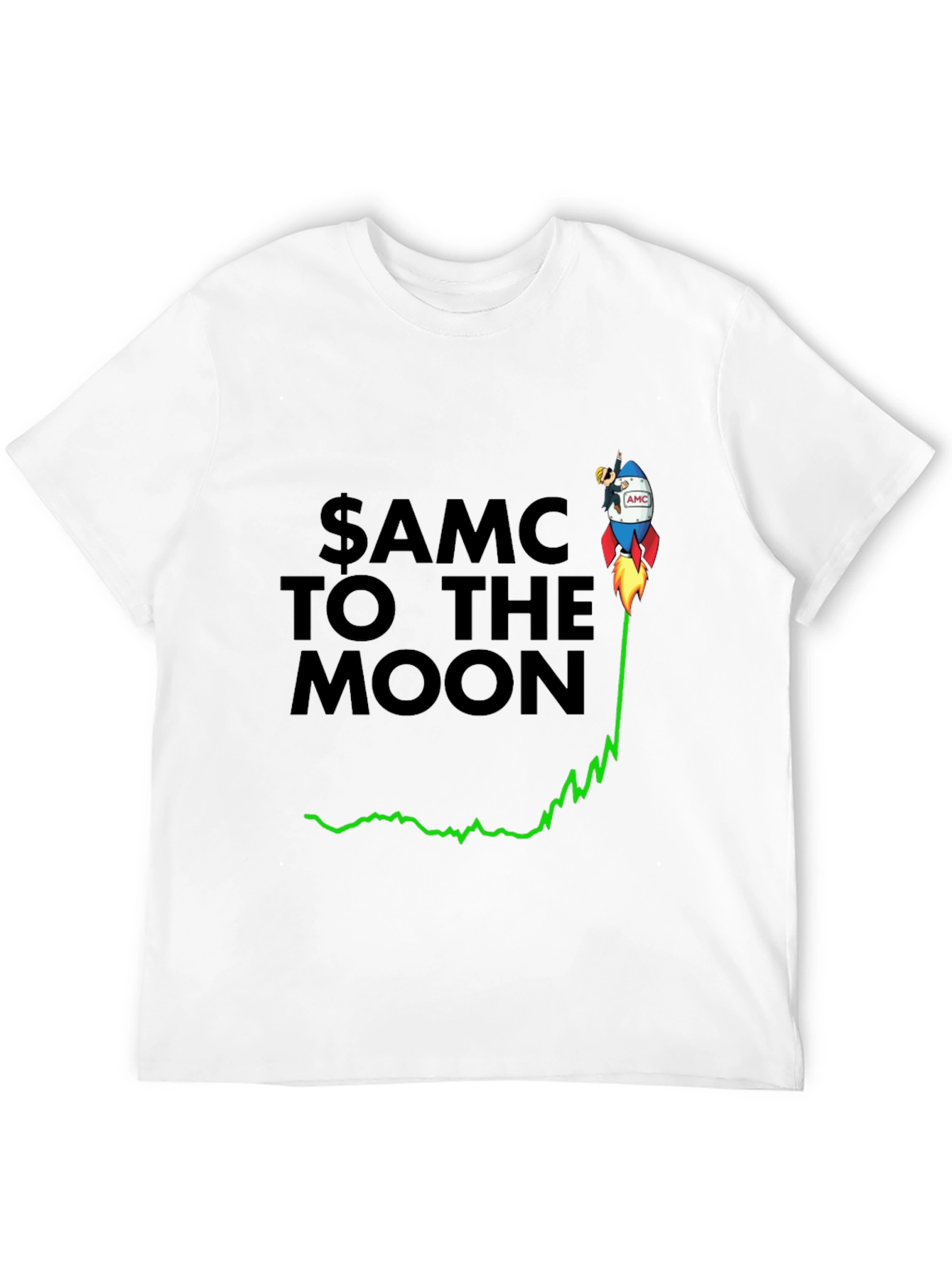 AMC to the Moon Black Graphic Tee