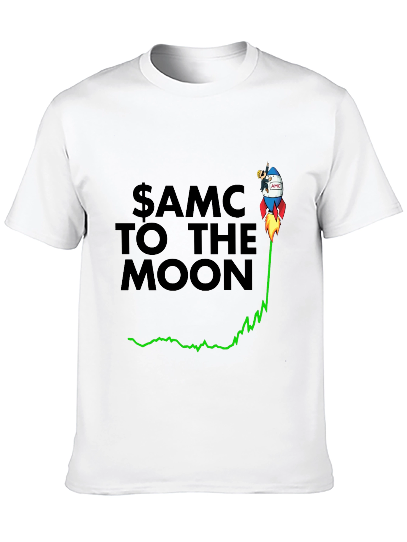AMC to the Moon Black Graphic Tee
