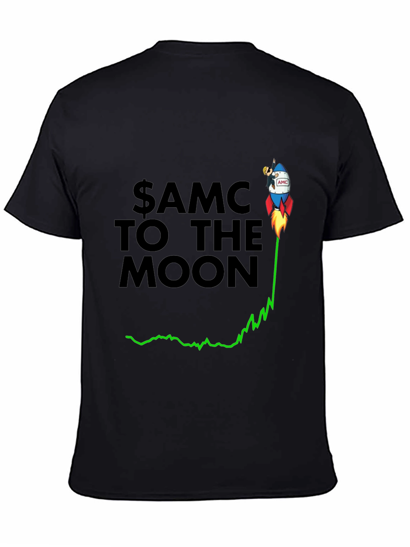 AMC to the Moon Black Graphic Tee