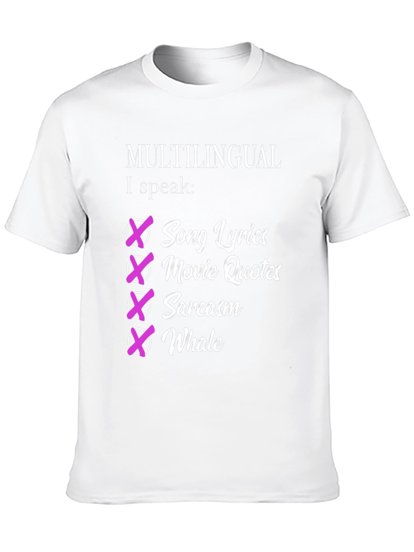 Multilingual Humorous Graphic T-Shirt