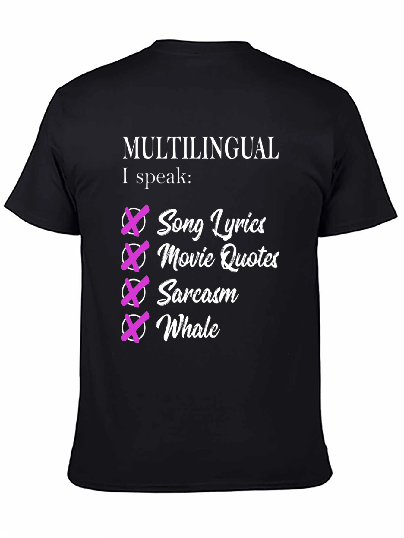 Multilingual Humorous Graphic T-Shirt