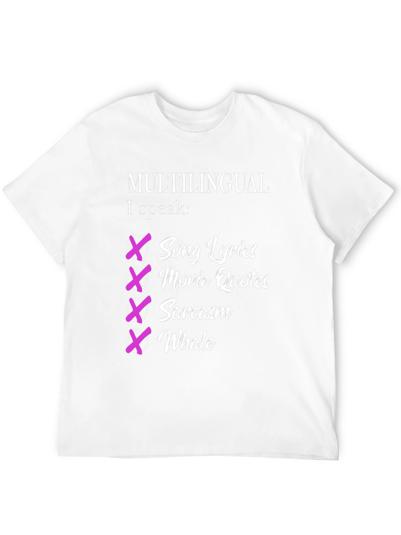 Multilingual Humorous Graphic T-Shirt