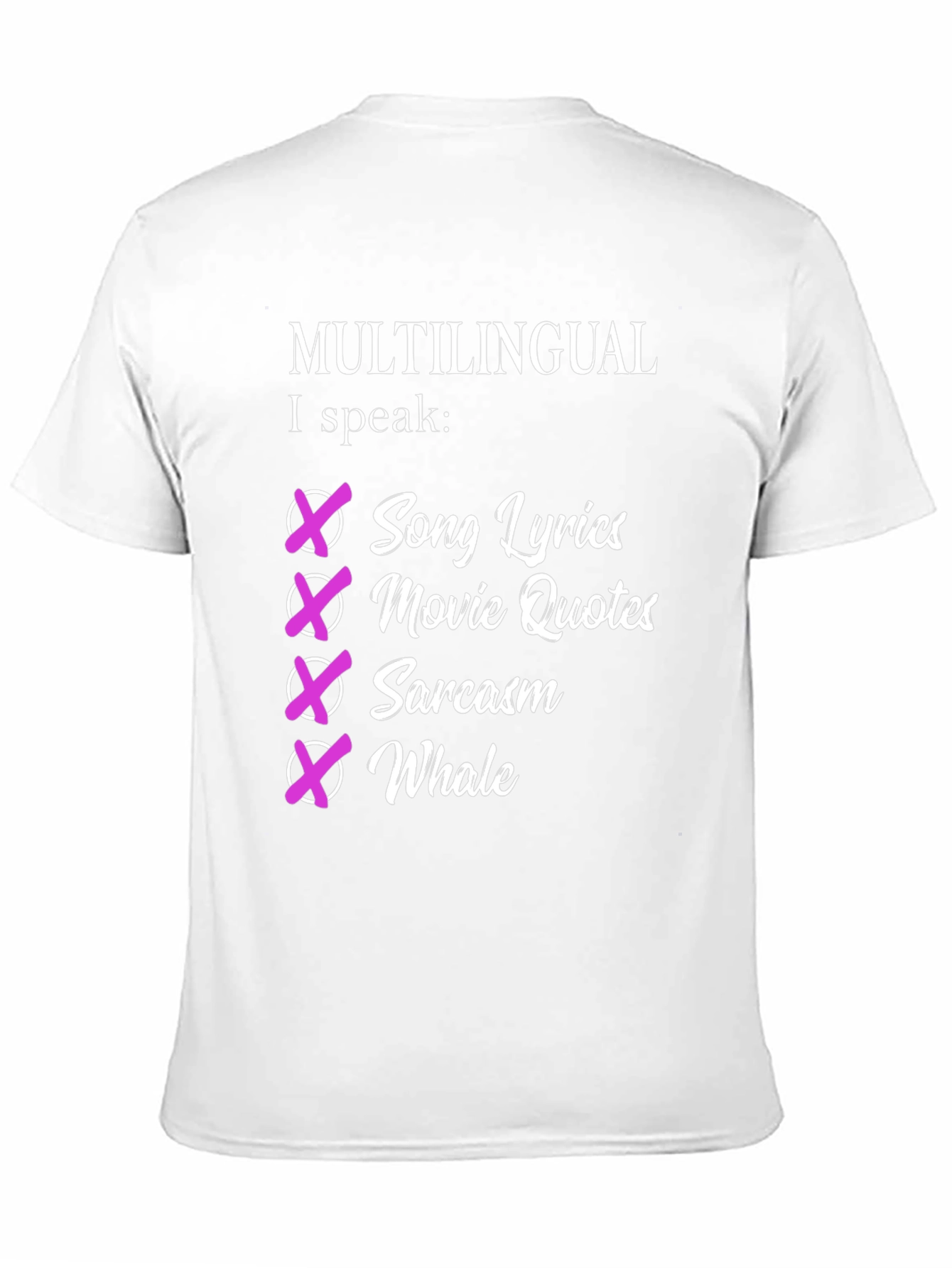 Multilingual Humorous Graphic T-Shirt