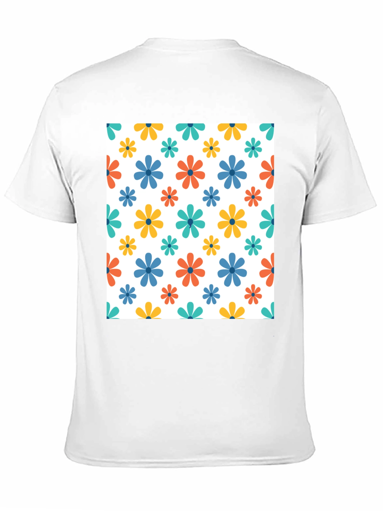 Floral Patterned Black T-Shirt