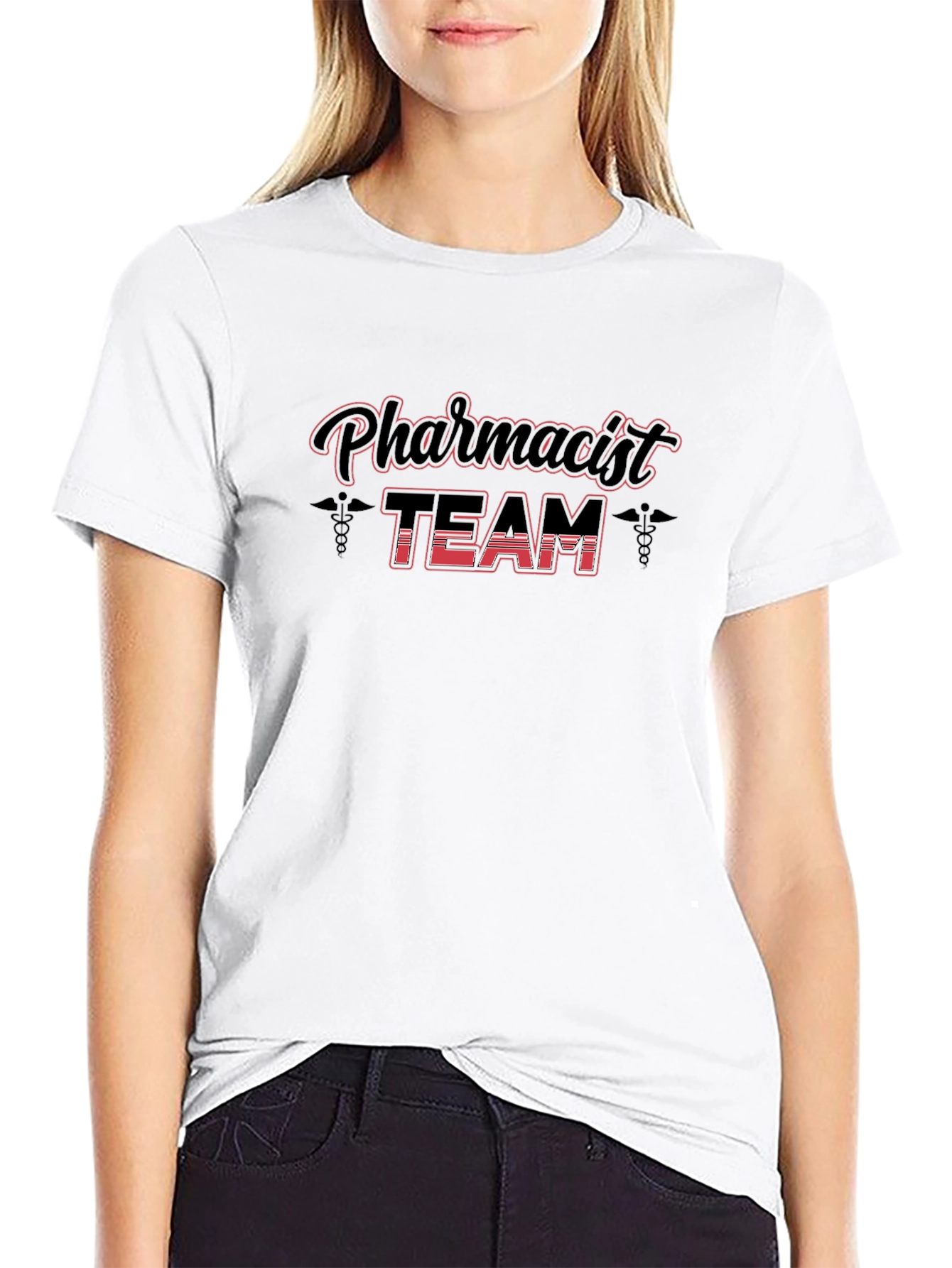 Pharmacist Team Black Graphic T-Shirt
