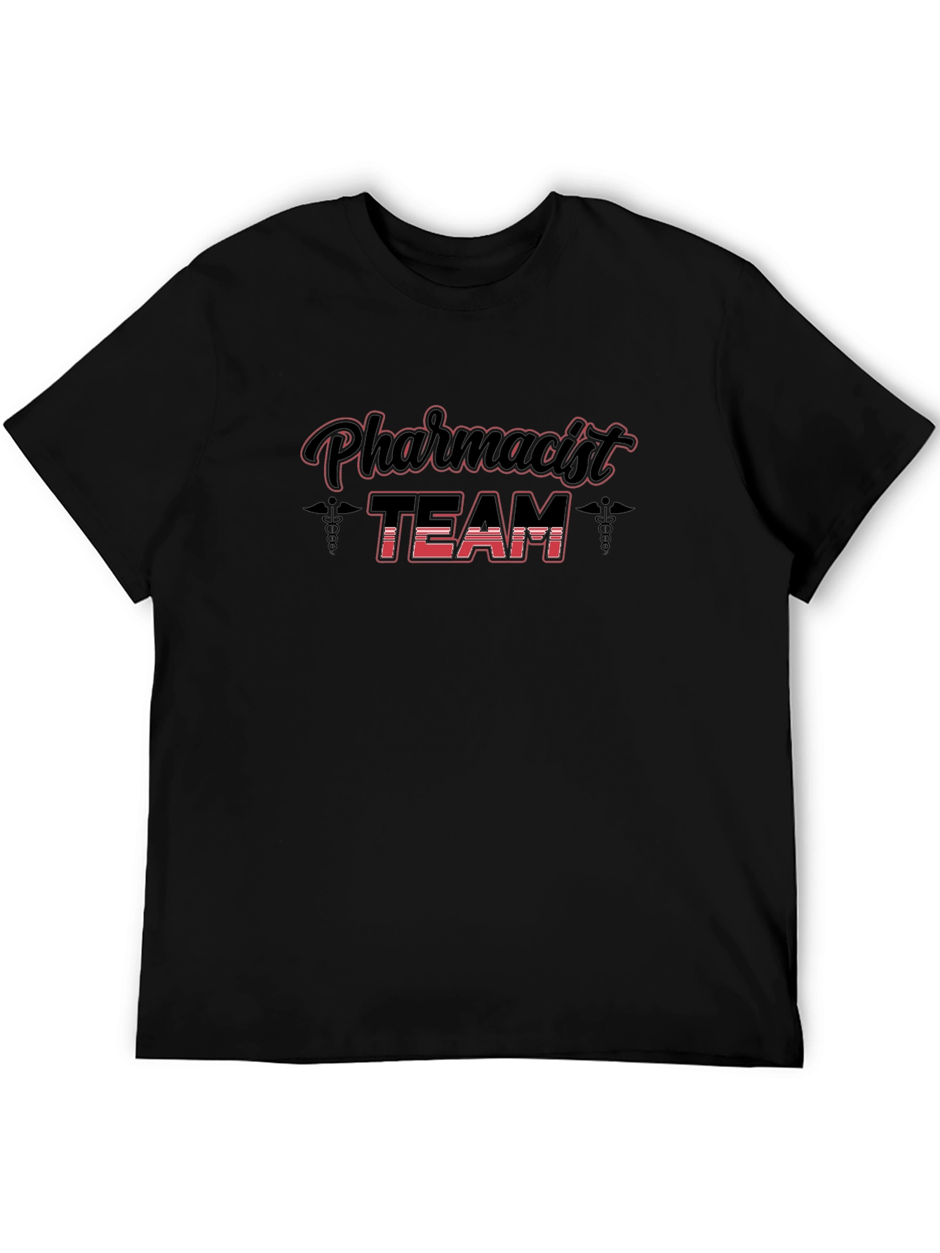 Pharmacist Team Black Graphic T-Shirt