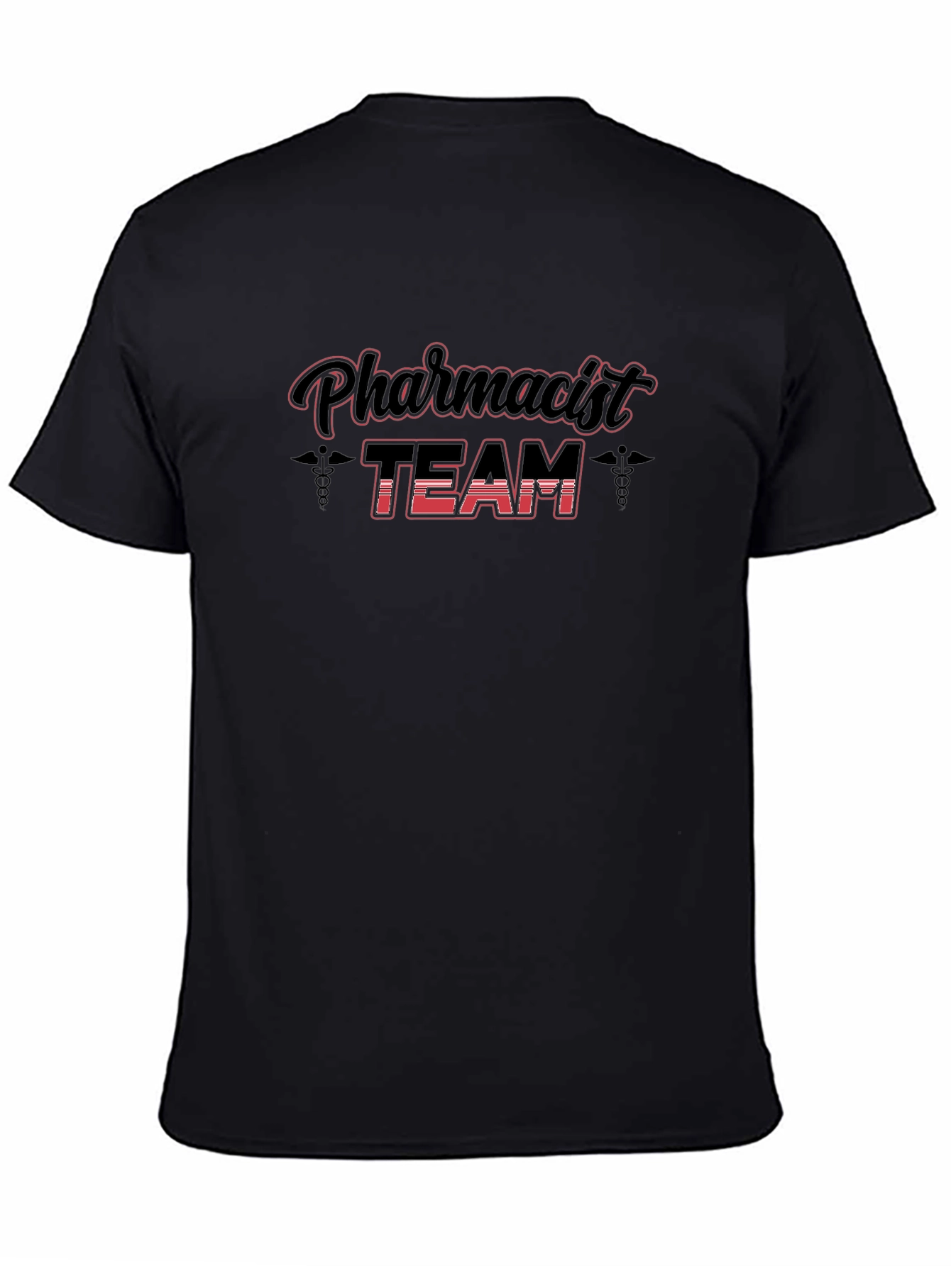 Pharmacist Team Black Graphic T-Shirt