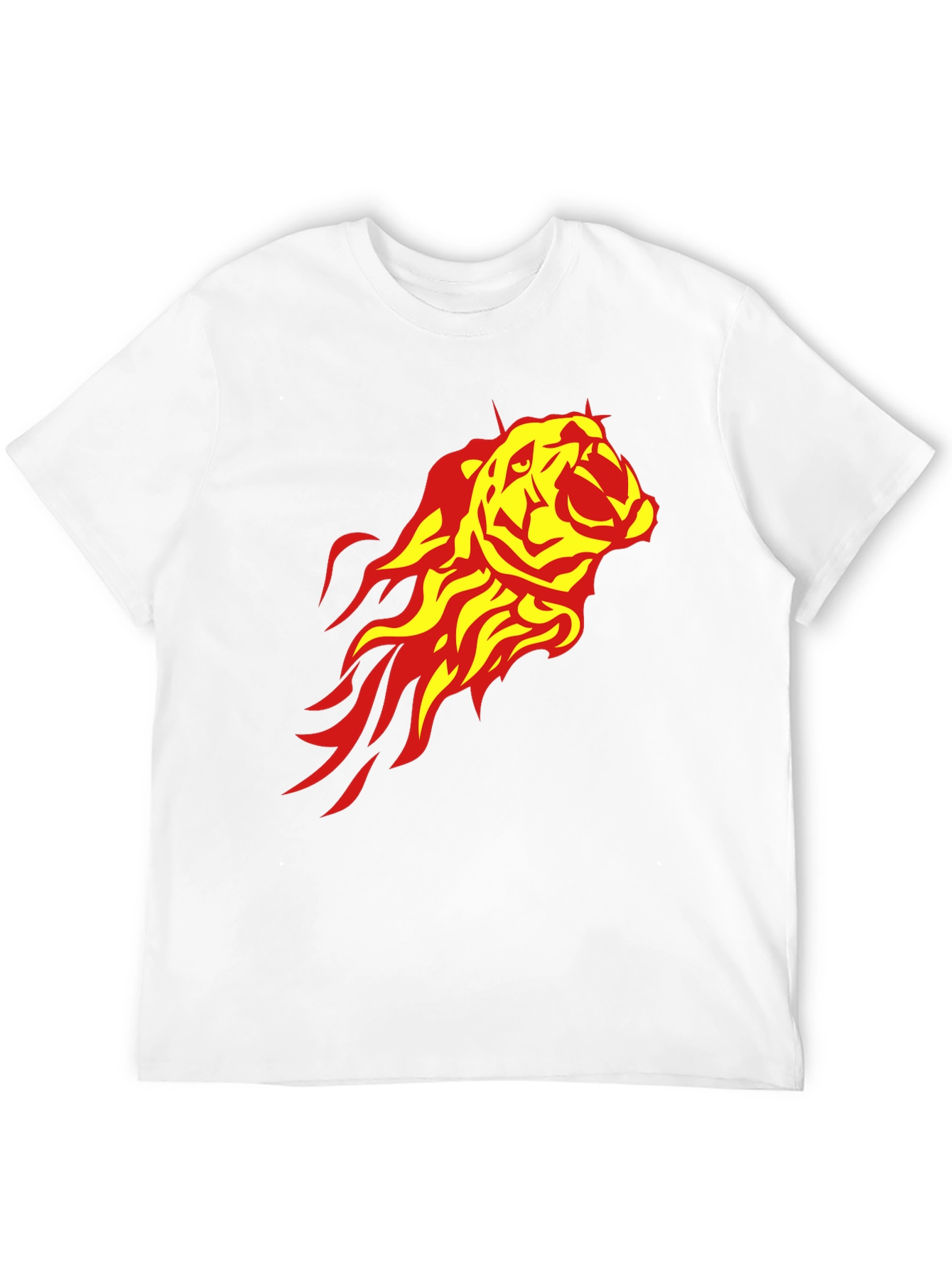 Fiery Tiger Graphic Tee - Black Casual Shirt