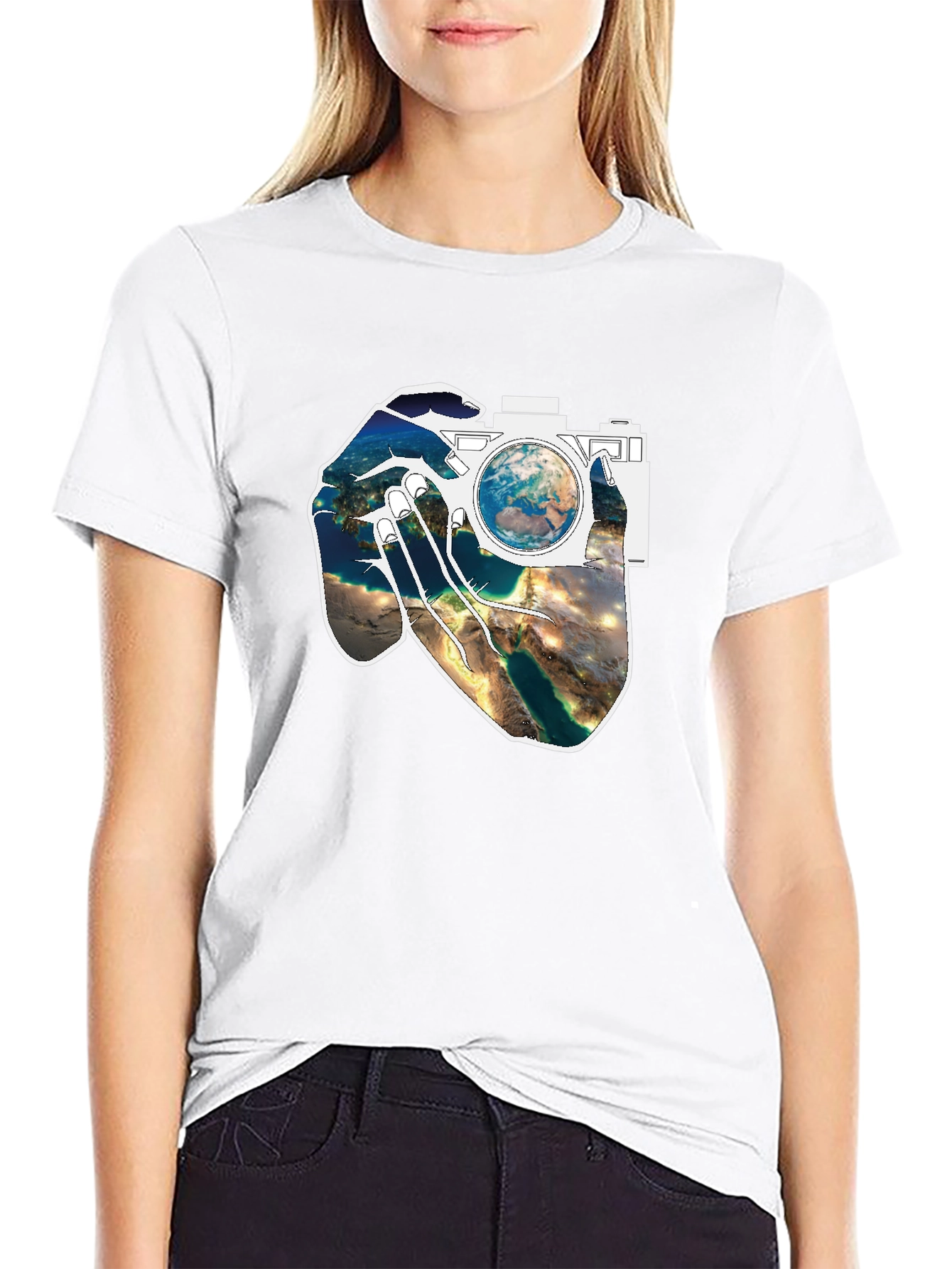 Earth View Camera Graphic Tee