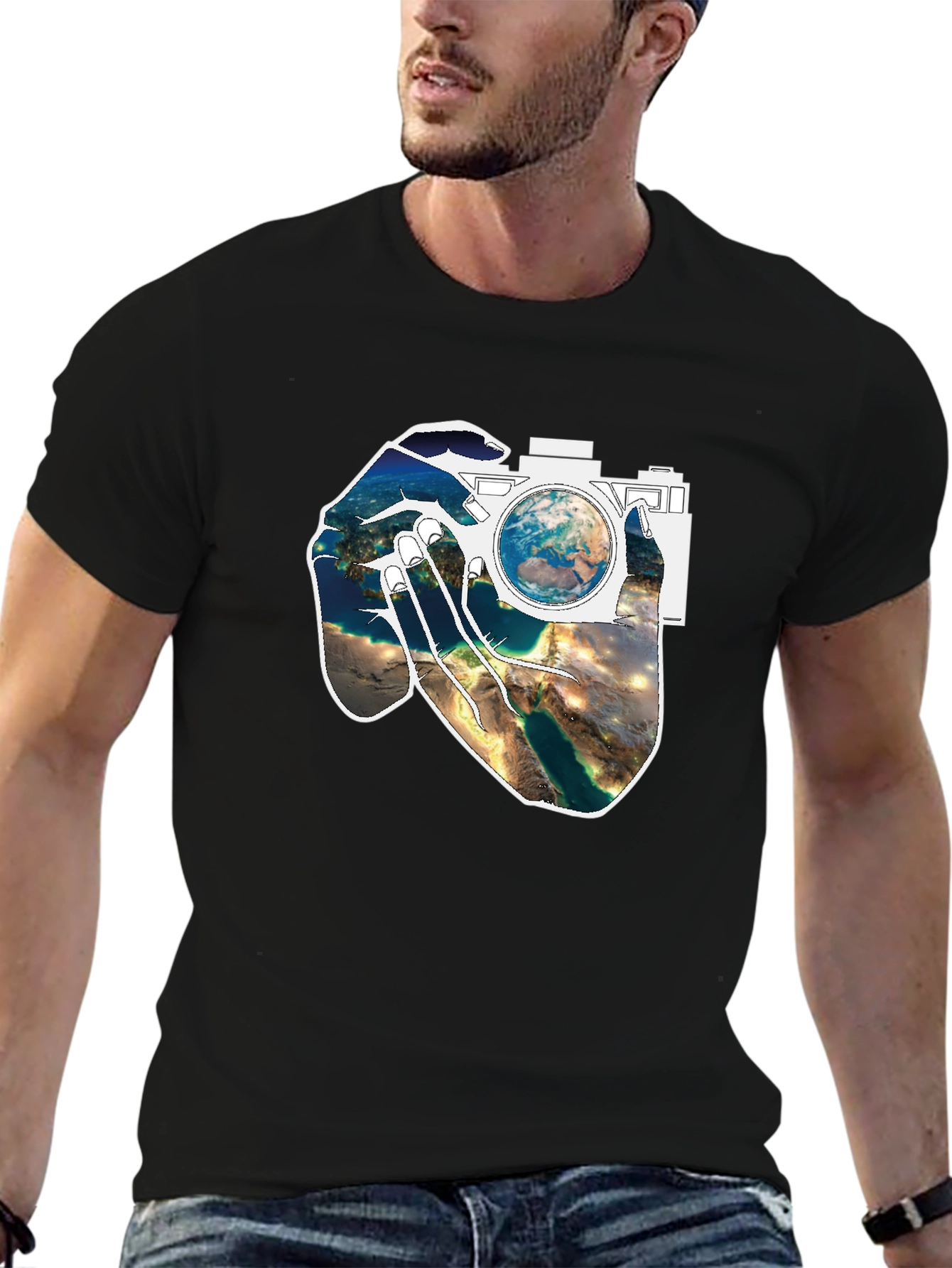 Earth View Camera Graphic Tee