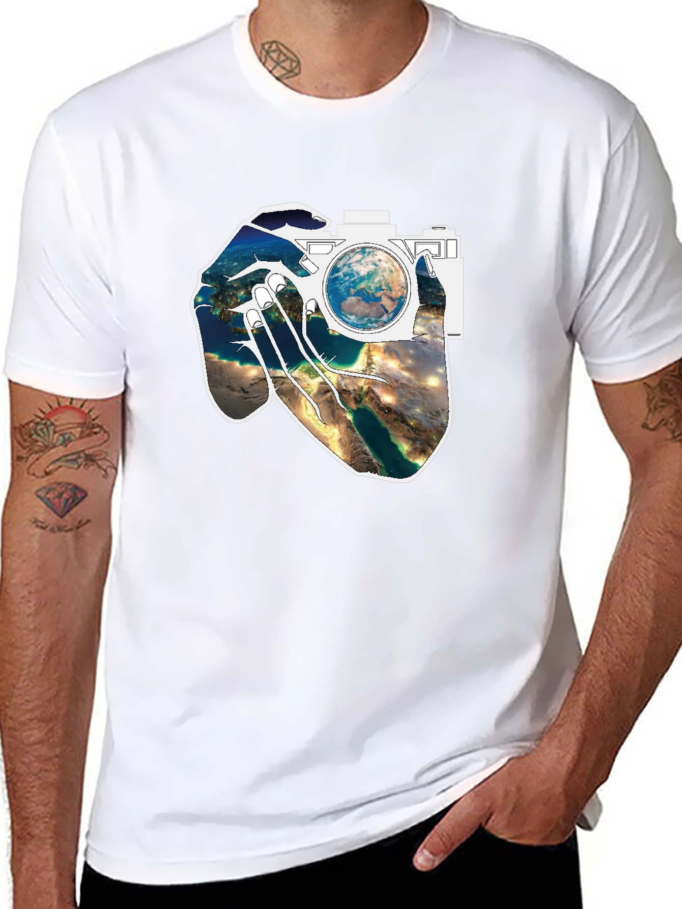 Earth View Camera Graphic Tee