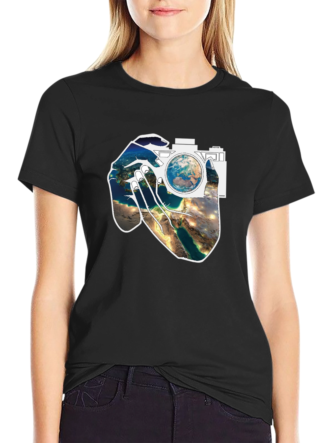 Earth View Camera Graphic Tee