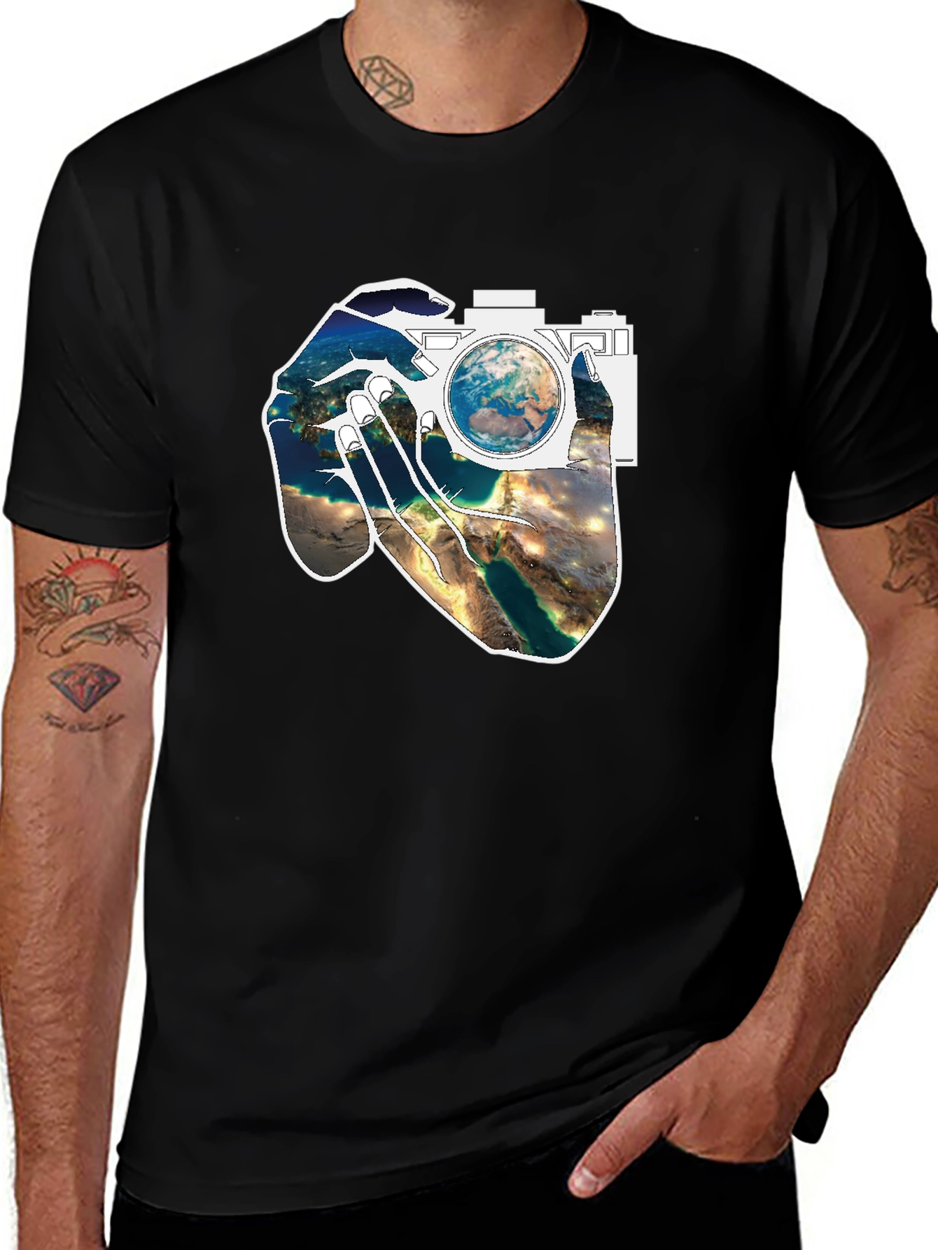 Earth View Camera Graphic Tee
