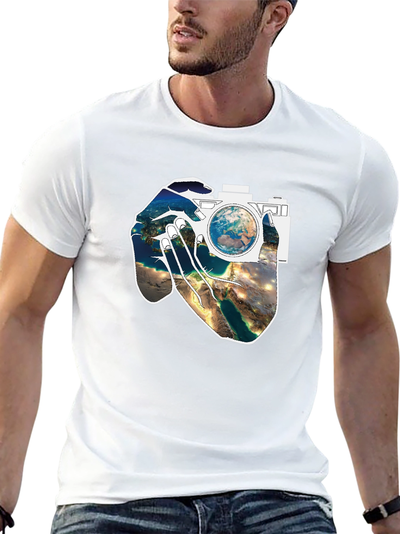 Earth View Camera Graphic Tee