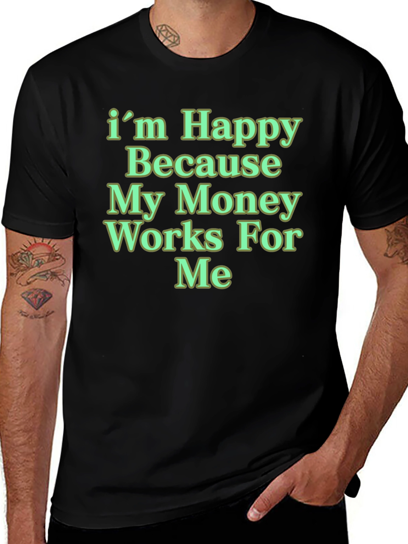 Happy Money Black T-Shirt