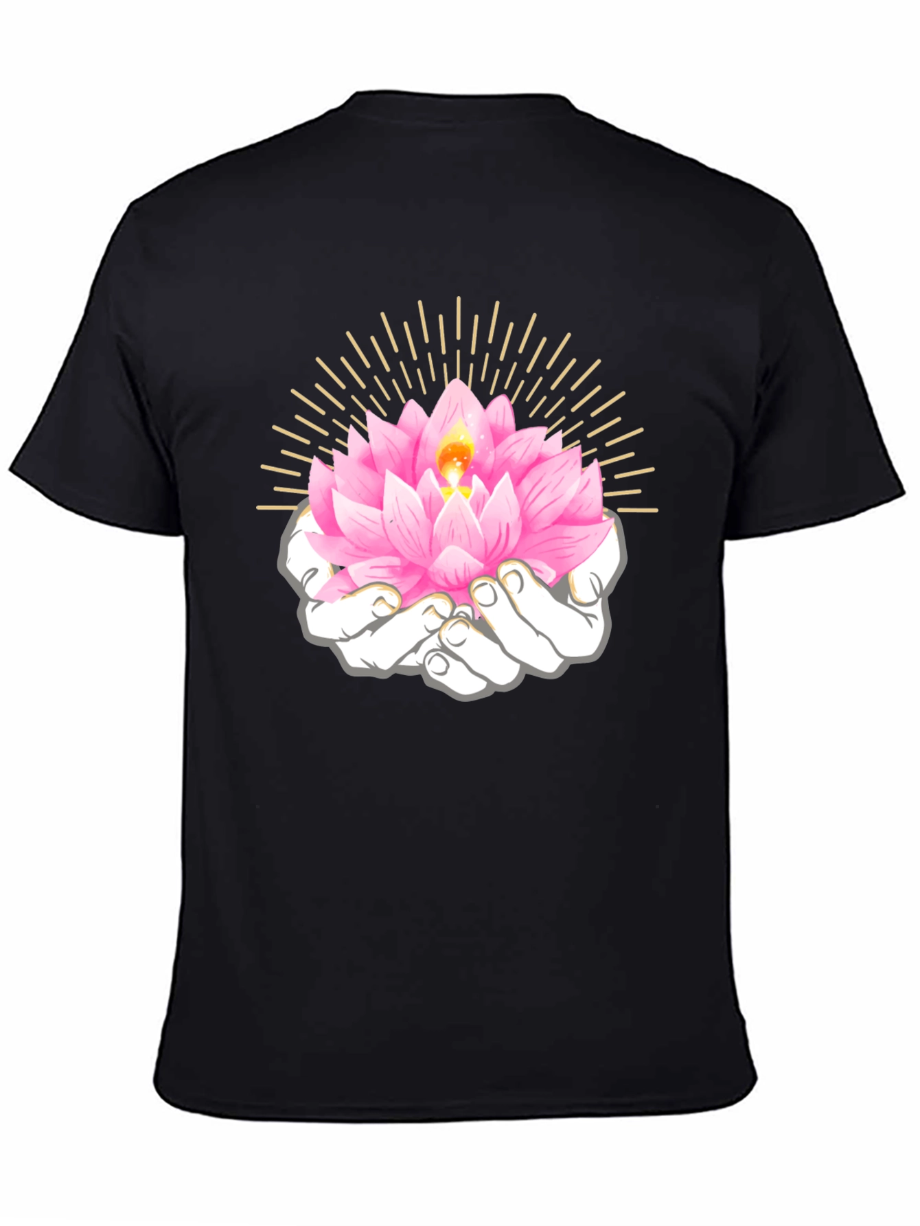 Lotus Hands Graphic Tee - Spiritual Shirt