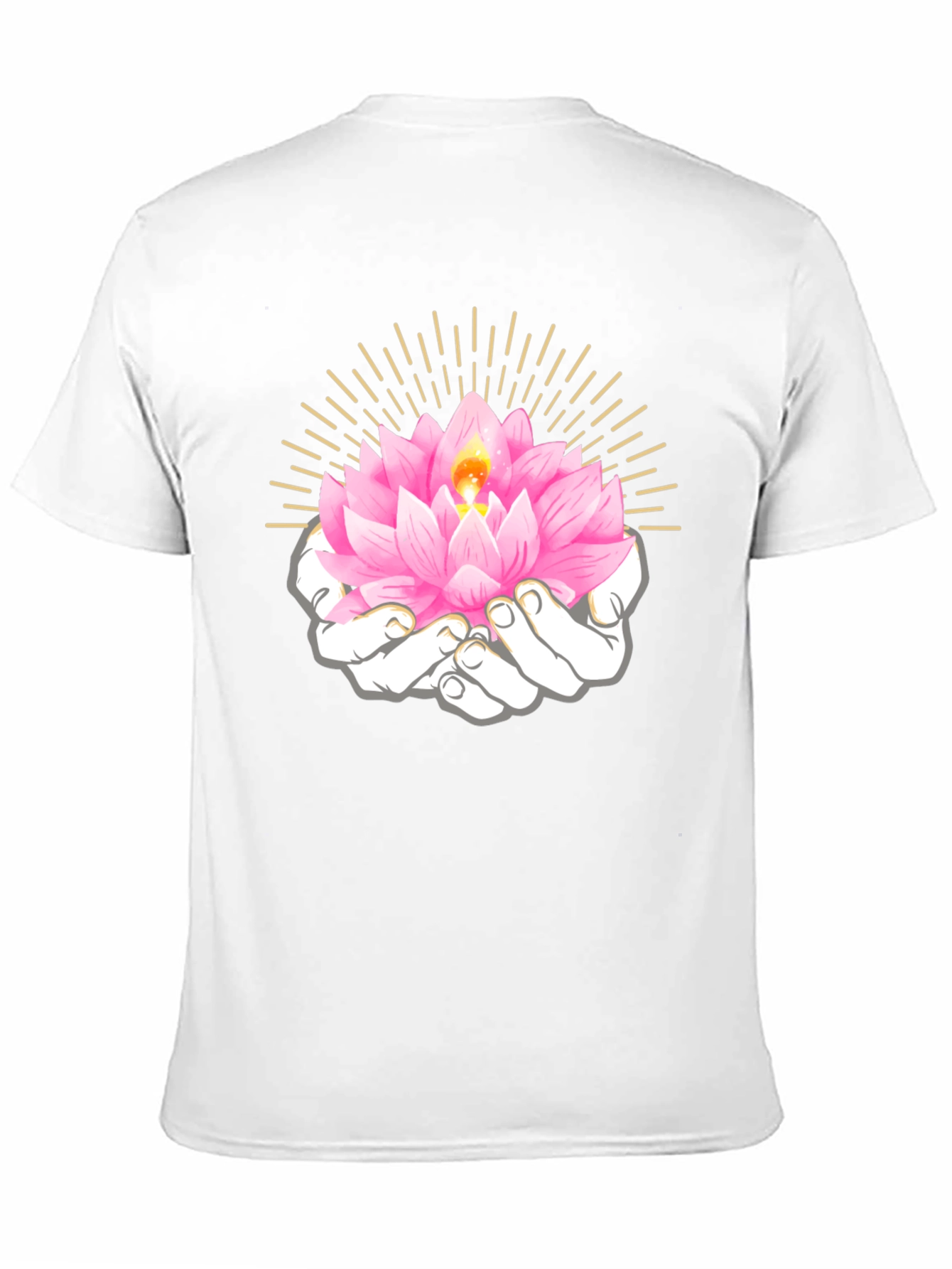 Lotus Hands Graphic Tee - Spiritual Shirt