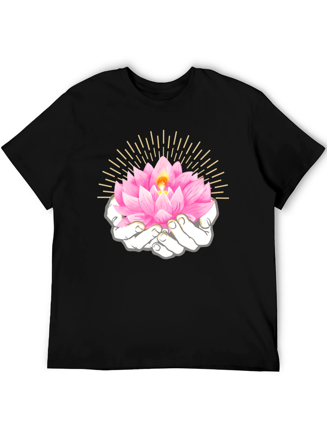 Lotus Hands Graphic Tee - Spiritual Shirt