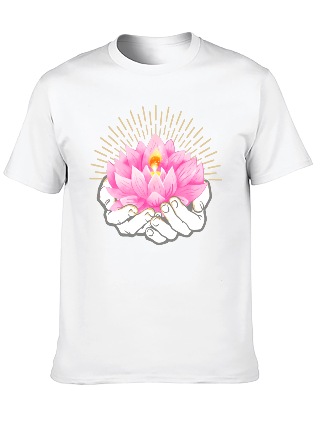Lotus Hands Graphic Tee - Spiritual Shirt