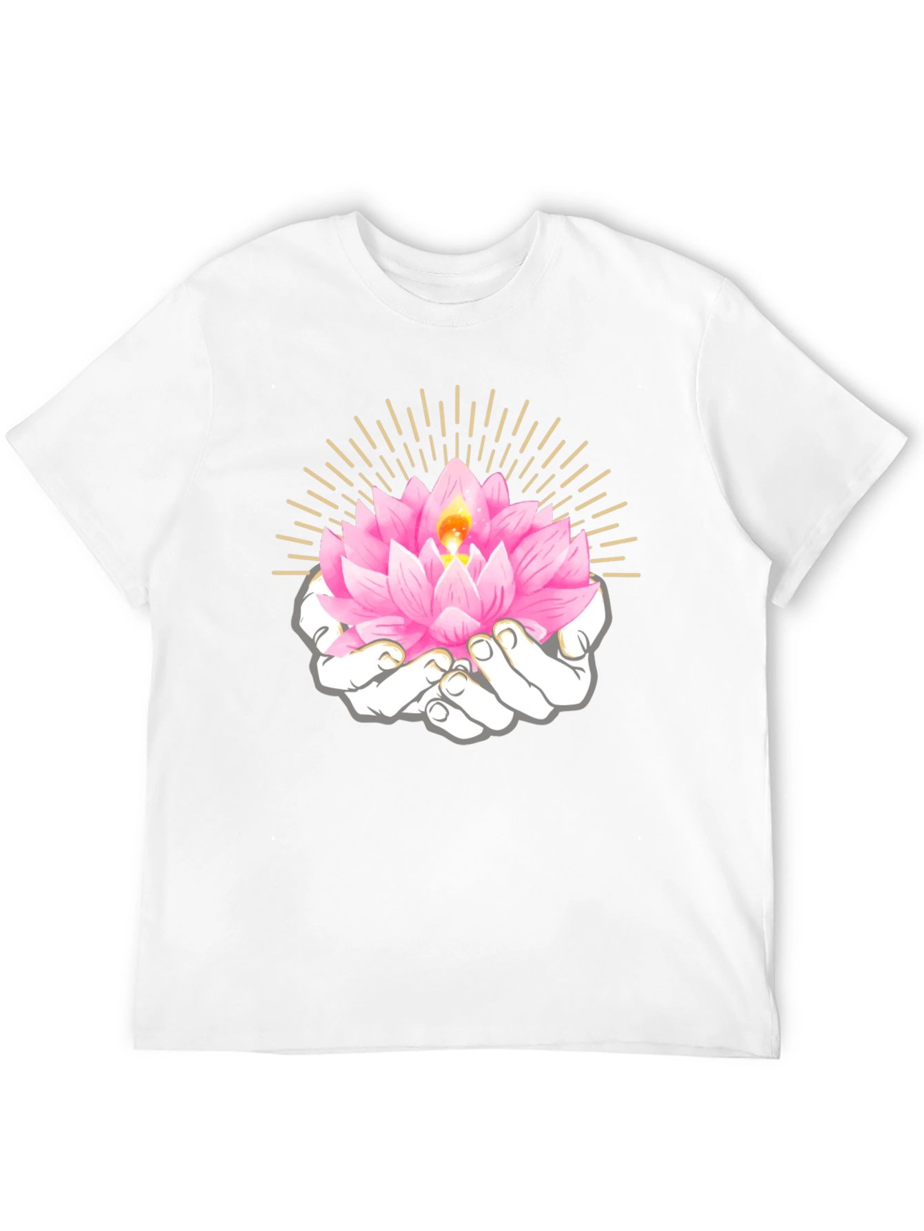 Lotus Hands Graphic Tee - Spiritual Shirt