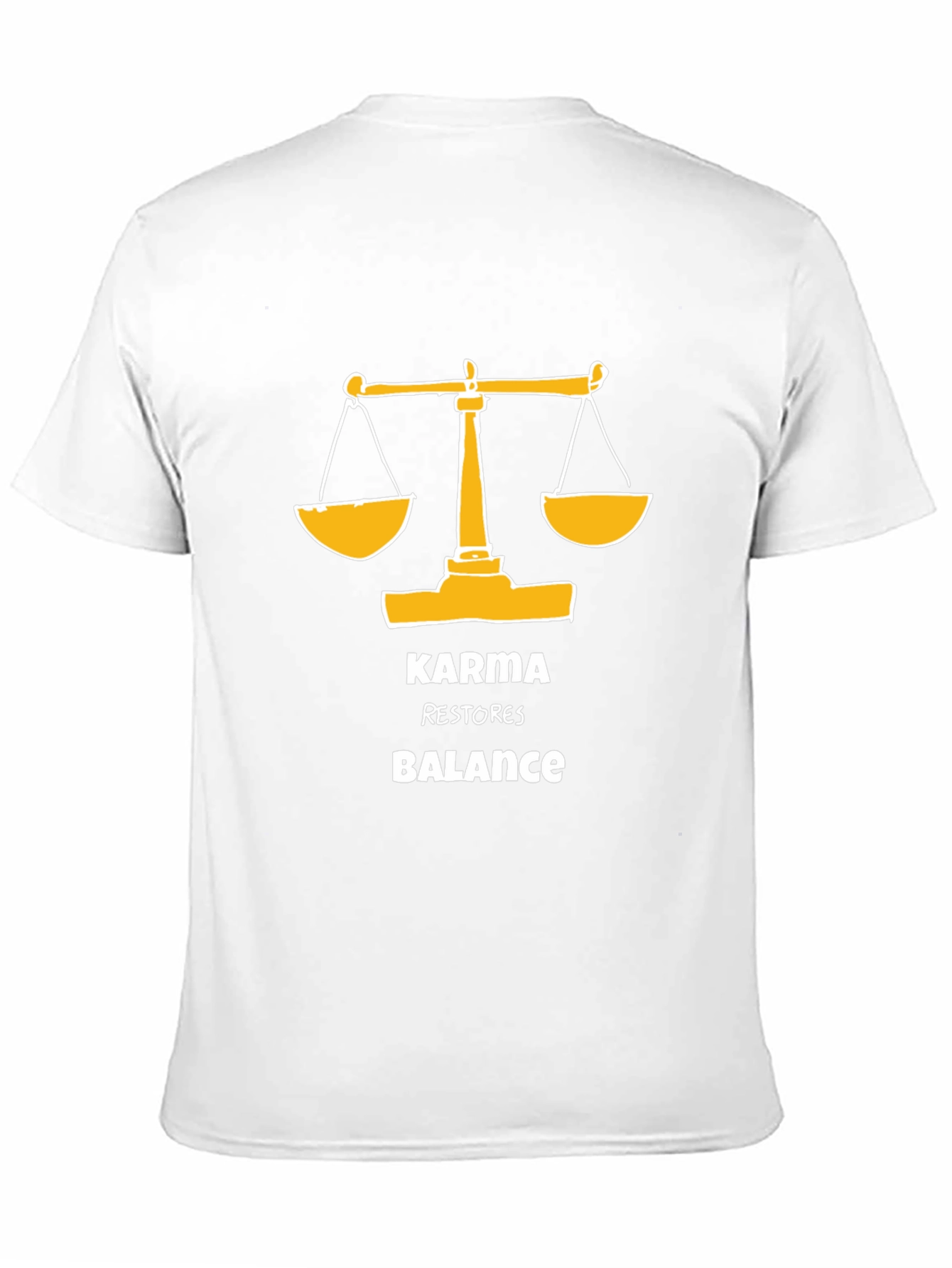 Karma Restores Balance Black Graphic T-Shirt